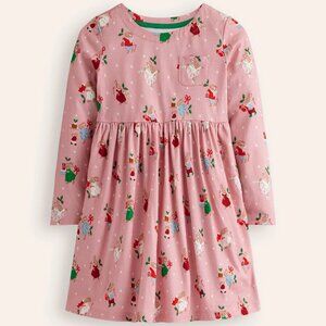 NWOT Mini Boden Long-Sleeved Fun Jersey Dress